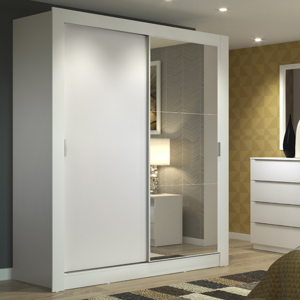 Guarda-Roupa Solteiro Madesa Dallas 2 Portas de Correr com Es