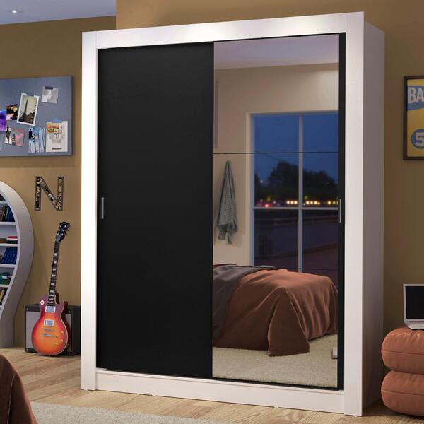 Guarda-roupa Solteiro Madesa Dallas 2 Portas De Correr Com Es