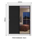 Guarda-roupa Solteiro Madesa Dallas 2 Portas De Correr Com Es