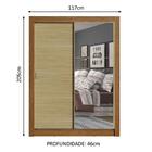 Guarda-roupa Solteiro Madesa Dallas 2 Portas De Correr Com Es