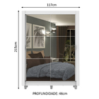 Guarda-roupa Solteiro Madesa Dallas 2 Portas De Correr De Esp