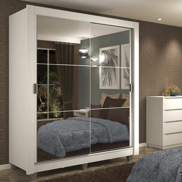 Guarda-roupa Solteiro Madesa Dallas 2 Portas De Correr De Esp