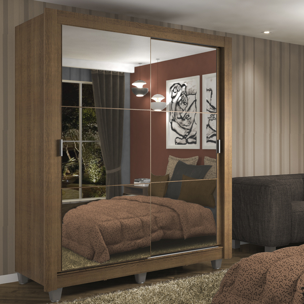 Guarda-roupa Solteiro Madesa Dallas 2 Portas De Correr De Esp