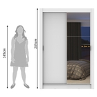 Guarda-Roupa Solteiro Madesa Dallas Plus 2 Portas de Correr c