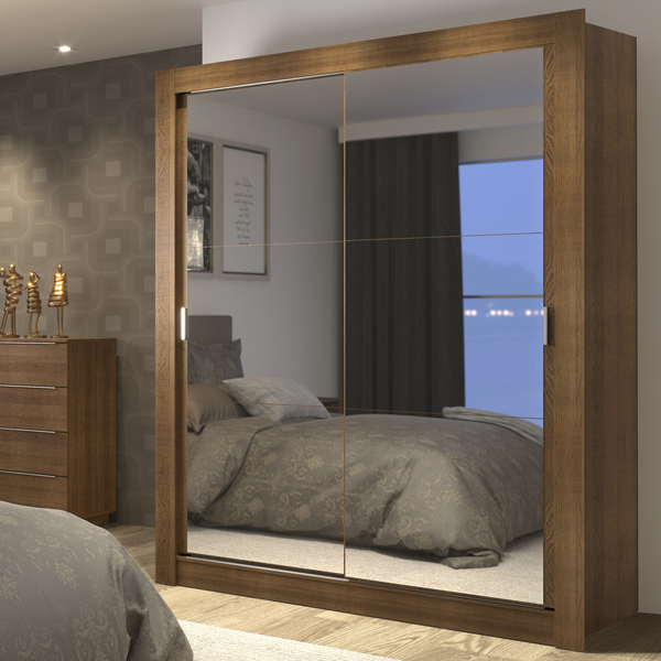 Guarda-Roupa Solteiro Madesa Dallas Plus 2 Portas de Correr d