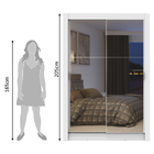 Guarda-Roupa Solteiro Madesa Dallas Plus 2 Portas de Correr d