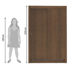 Guarda-Roupa Solteiro Madesa Denver 2 Portas de Correr