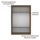 Guarda-Roupa Solteiro Madesa Denver 2 Portas de Correr