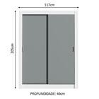 Guarda-roupa Solteiro Madesa Denver 2 Portas De Correr - Bran