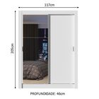 Guarda-Roupa Solteiro Madesa Denver 2 Portas de Correr com Es