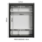 Guarda-roupa Solteiro Madesa Denver 2 Portas De Correr Com Es