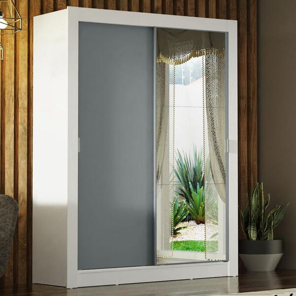 Guarda-roupa Solteiro Madesa Denver 2 Portas De Correr Com Es