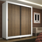 Guarda-roupa Solteiro Madesa Denver 2 Portas De Correr Com Pés