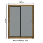 Guarda-roupa Solteiro Madesa Denver 2 Portas De Correr - Rust