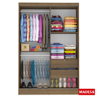 Guarda-Roupa Solteiro Madesa Luke 2 Portas de Correr com Espe