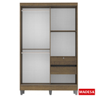 Guarda-Roupa Solteiro Madesa Luke 2 Portas de Correr com Espe