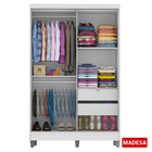 Guarda-Roupa Solteiro Madesa Luke 2 Portas de Correr de Madei