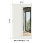 Guarda-roupa Solteiro Madesa Tokio 2 Portas De Correr Com Esp