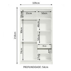 Guarda-roupa Solteiro Madesa Tokio 2 Portas De Correr Com Esp