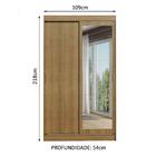 Guarda-roupa Solteiro Madesa Tokio 2 Portas De Correr Com Esp