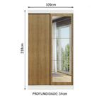 Guarda-roupa Solteiro Madesa Tokio 2 Portas De Correr Com Esp