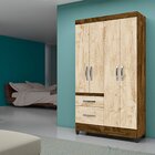 Guarda-roupa Solteiro Madri 4 Portas 2 Gavetas Moval