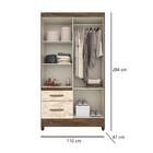 Guarda-roupa Solteiro Madri 4 Portas 2 Gavetas Moval