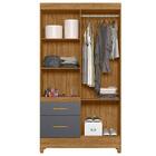 Guarda Roupa Solteiro Madri 4 Portas E 2 Gavetas Com Espelho