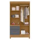 Guarda Roupa Solteiro Madri 4 Portas E 2 Gavetas Com Espelho