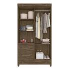 Guarda Roupa Solteiro Madri 4 Portas E 2 Gavetas Com Espelho