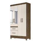 Guarda Roupa Solteiro Madri 4 Portas E 2 Gavetas Com Espelho