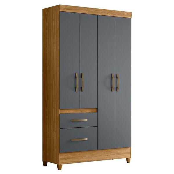 Guarda Roupa Solteiro Madri 4 Portas E 2 Gavetas - Moval