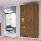 Guarda-roupa Solteiro Madri 4 Pt 2 Gv Castanho Wood