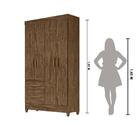 Guarda-roupa Solteiro Madri 4 Pt 2 Gv Castanho Wood