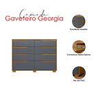 Guarda Roupa Solteiro Madri E Cômoda Georgia Freijó Cinza – M