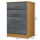 Guarda Roupa Solteiro Madri E Cômoda Ms913 Freijó Cinza – Mov