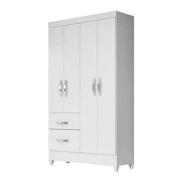 Guarda-roupa Solteiro Madri Flex 4 Pt 2 Gv Branco