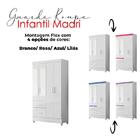 Guarda Roupa Solteiro Madri Flex Com Espelho E Cômoda Ms913 B