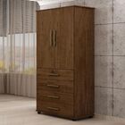 Guarda Roupa Solteiro Maia 2 Portas 4 Gavetas Com Chave Benet