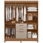 Guarda Roupa Solteiro Malta Com Espelho 7 Portas Carvalho Fen