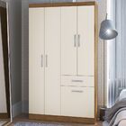 Guarda-roupa Solteiro Marbella 4 Portas 2 Gavetas 5804 Off Wh