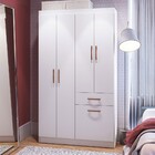 Guarda-roupa Solteiro Marbella 4 Portas 2 Gavetas Flex Branco