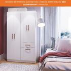 Guarda-roupa Solteiro Marbella 4 Portas 2 Gavetas Flex Branco