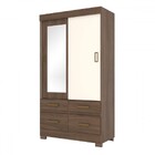 Guarda-roupa Solteiro Marel 2 Portas 4 Gavetas Com Espelho Fl