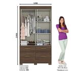 Guarda Roupa Solteiro Marel 2 Portas De Correr Flex Com Espel