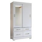 Guarda Roupa Solteiro Marel 2 Portas De Correr Flex Com Espel