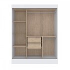 Guarda-roupa Solteiro Marselha 3 Portas 2 Gavetas Com Espelho