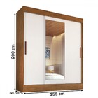 Guarda-roupa Solteiro Marselha 3 Portas 2 Gavetas Com Espelho