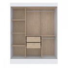 Guarda-roupa Solteiro Marselha 3 Portas 2 Gavetas Espelhado B