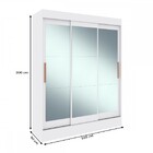 Guarda-roupa Solteiro Marselha 3 Portas 2 Gavetas Espelhado B